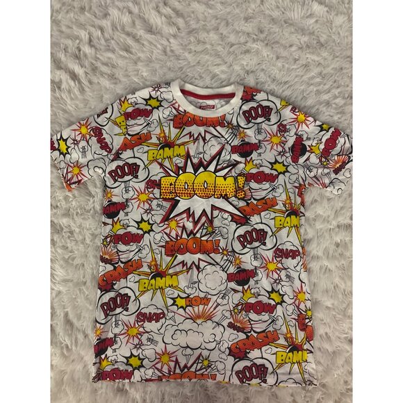 Comic Book Print T-Shirt By Prime Threads S Boom Bamb Pow - Picture 9 of 9